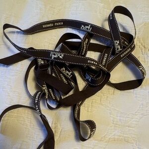 Hermes Brown Ribbon